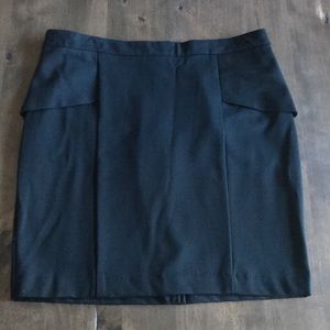 Black peplum skirt